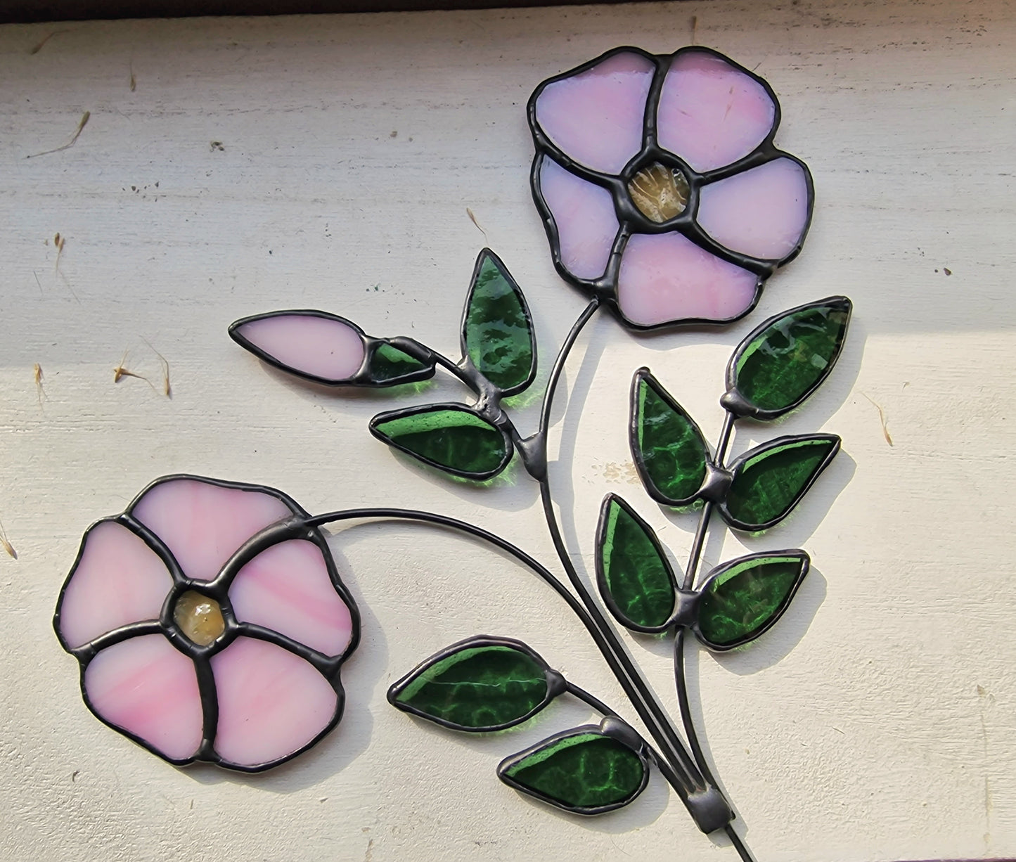 Wild Dog Rose Glass Flowers UK