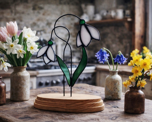Snowdrops Glass Flowers