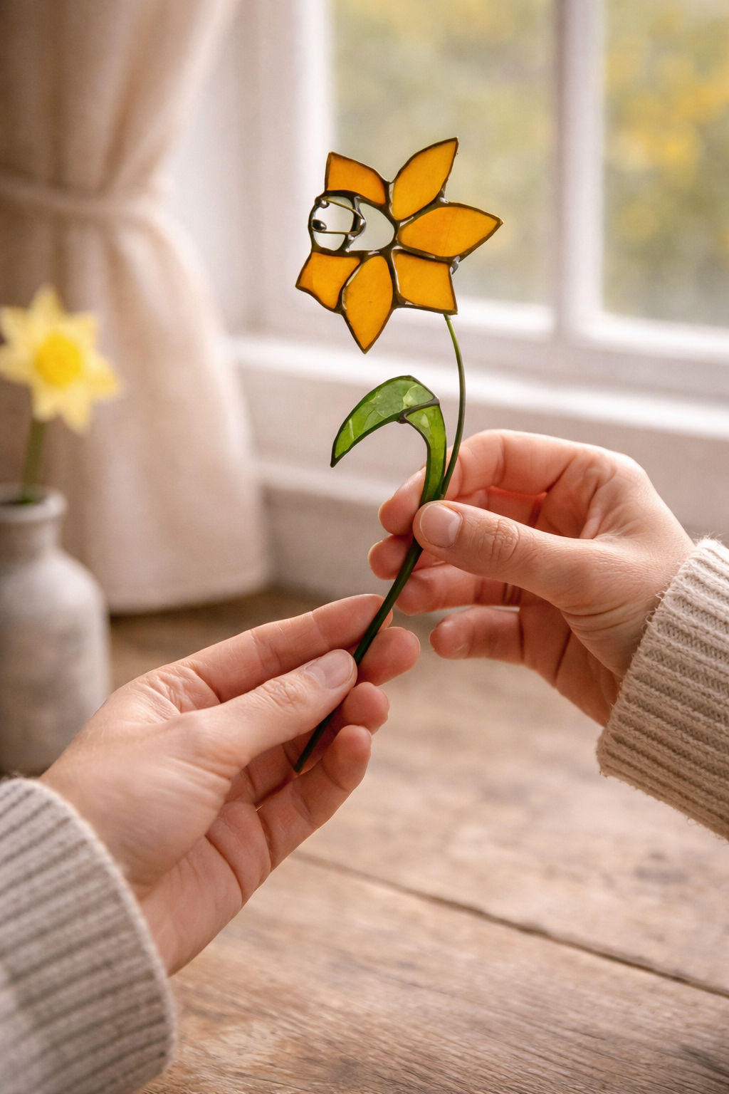 Golden Daffodil Flower Stem