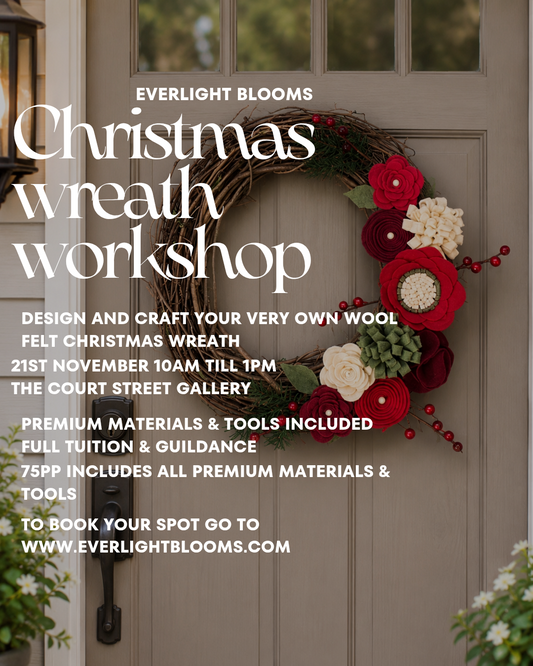Christmas Wreath Workshop - Wool Felt 21st November Court Street Gallery Trowbridge