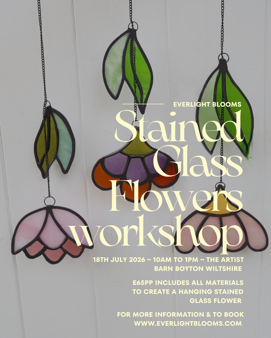 18th July Stained Glass Flower Suncatcher Workshop-The Artist Barn Boyton
