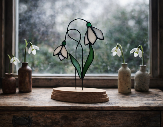 Snowdrops Glass Flowers